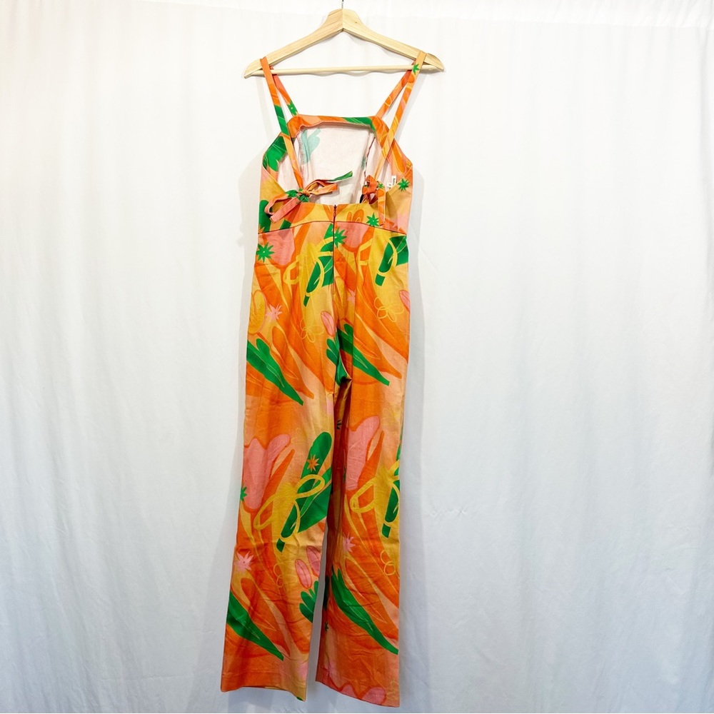 Aniela Parys Guava Tie Strap Jumpsuit in Aurora Floral Print - Picture 7 of 12